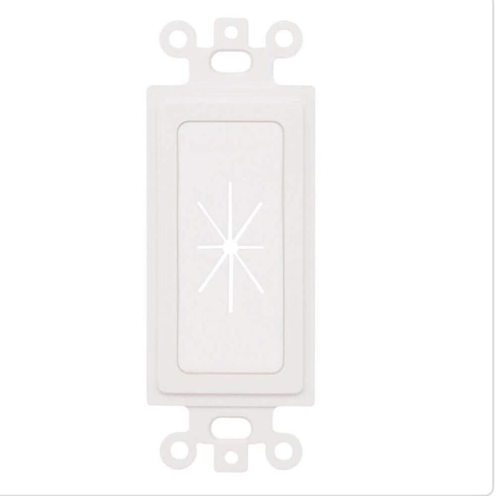 COMMERCIAL ELECTRIC 2 Port Wall Plate & Screws | White | 5002-WH | 595 177 | NEW